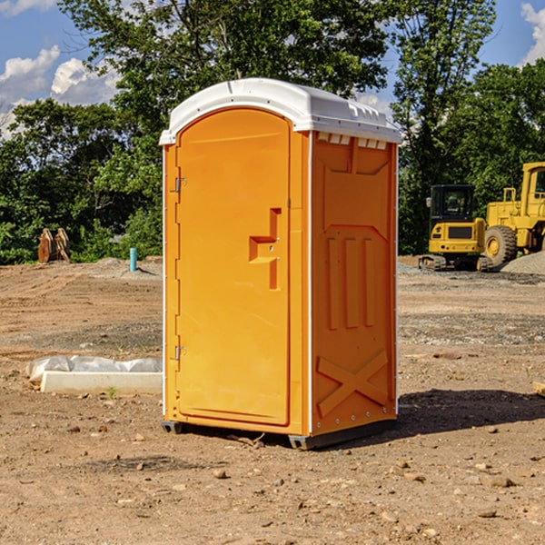 how often are the portable restrooms cleaned and serviced during a rental period in Wamego Kansas